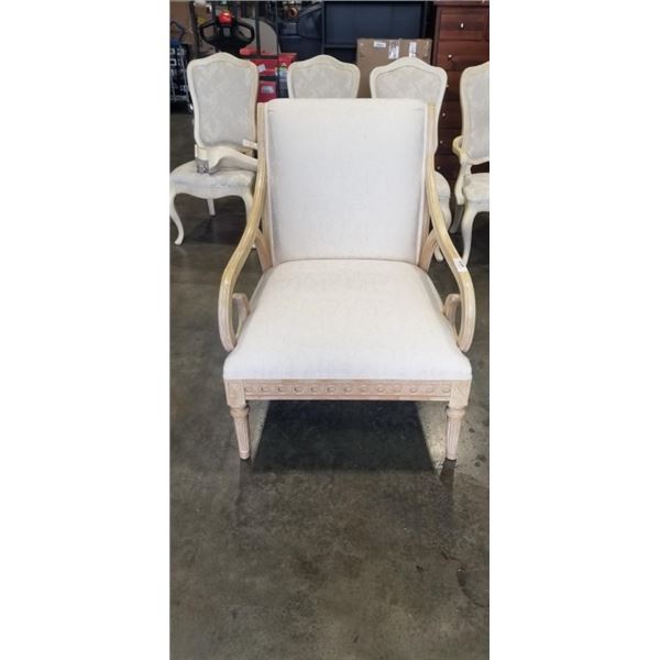 OVERSIZED DECORATIVE SOLID WOOD ACCENT CHAIR