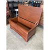 Image 3 : SOLID WOOD CHERRY FINISH STORAGE TRUNK
