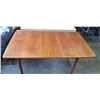 Image 2 : MADE IN NORWAY TEAK DINING TABLE WITH EXTENSION LEAF