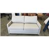 Image 1 : AMERICAN LEATHER COMPANY FABRIC PULL OUT SOFA BED WITH MEMORY FOAM MATTRESS