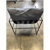 Image 3 : MODERN BLACK METAL FRAMED ACCENT CHAIR