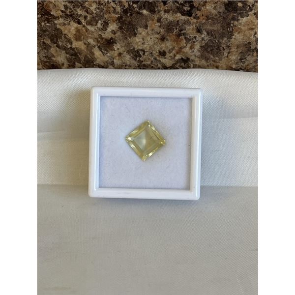 NEW 5.5CT NATURAL LEMON AMETHYST, UNTREATED, PRINCESS CUT