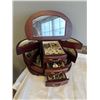 Image 1 : VINTAGE WOOD JEWELRY BOX W/ LOTS OF CONTENTS