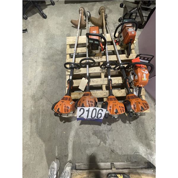 WHEEL BARROWS, GRASS TRIMMERS, MOWER & CHAIN SAW