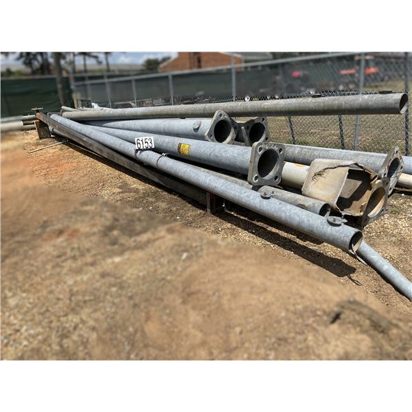SCRAP USED LIGHT POLES, METAL & WOOD