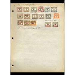 1921 Hungary Hand Made Stamp Collection Album Page  18 Pieces (STM-0072)