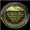Image 2 : .75oz Franklin Mint PR70 DCAM 24k plated Sterling Silver Round History of the American Presidency G.