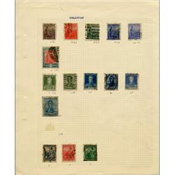 1800s/1940s Argentina Hand Made Stamp Collection Album Page 15 Pieces (STM-0264)
