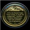 Image 2 : .75oz Franklin Mint PR70 DCAM 24k plated Sterling Silver Round History of the American Presidency A.