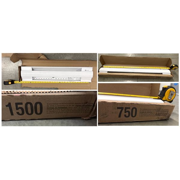 2-Pcs New Ouellet Electric Baseboard Heaters (37" 750W & 27" 1500W)