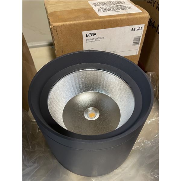 2-Pcs BEGA B66982/BLK/K3/6 66 982 Ceiling Luminaire