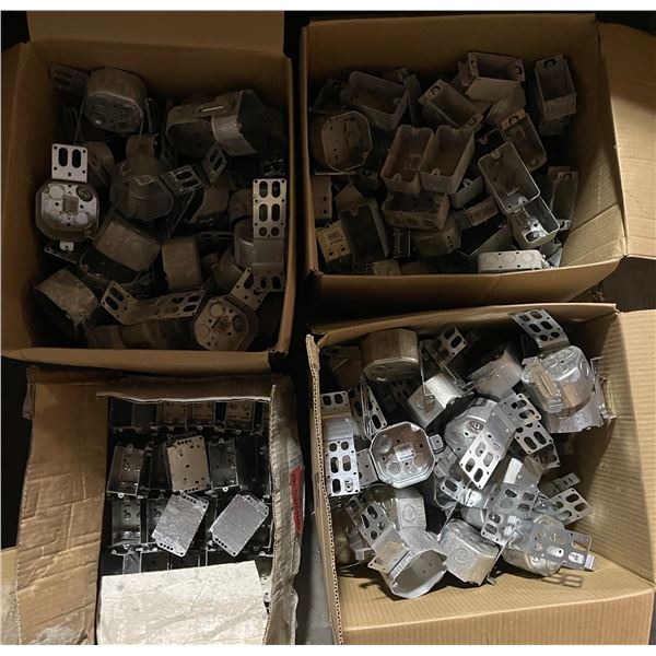 4 Boxes of Mixed Electrical Boxes