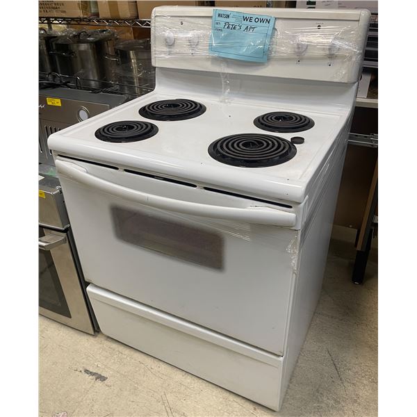 White Freestanding Electric Coil Range