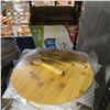 Image 4 : New Group of Dinnerware - includes Stoneware Round Plates/ Crate & Barrels Grey Bowls Set/Wooden Rou