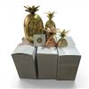 Image 1 : New Group of Pineapple Shaped Gold-Colored Cocktail Cups - various sizes & colors, approx. 6 pcs