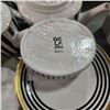 Image 4 : New Tea Set Satori Black & White - includes Tea pots/Plates/Creamer & Sugar Jar