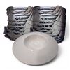 Image 1 : New Set of White Porcelain Wide-Rimmed Bowl Plates - 3 Boxes, approx. 12 pcs per Box