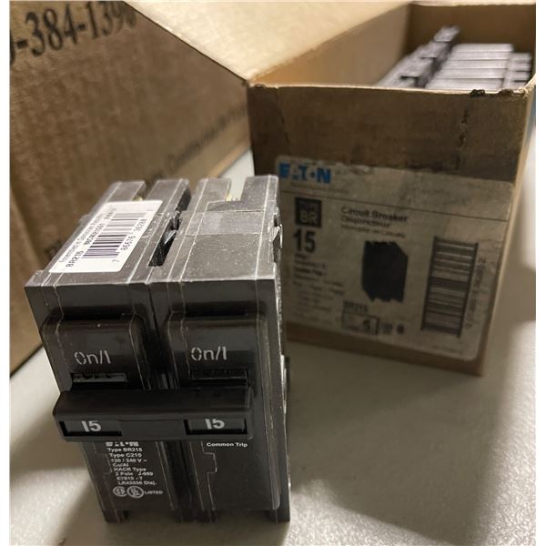 5-Pcs New Eaton 15 Amp Circuit Breaker - RV: $200 (BR215)