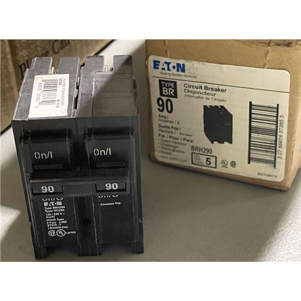 5-Pcs New Eaton Circuit Breakers 90 Amp - RV: $550 (BRH290)