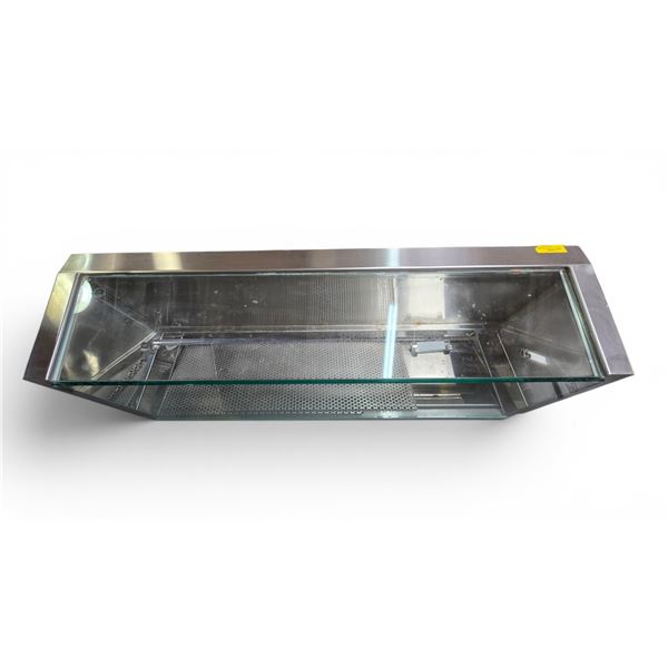 Commercial 4ft Stainless Steel Glass Countertop Display Case - approx. 4ft x 13" x 12"