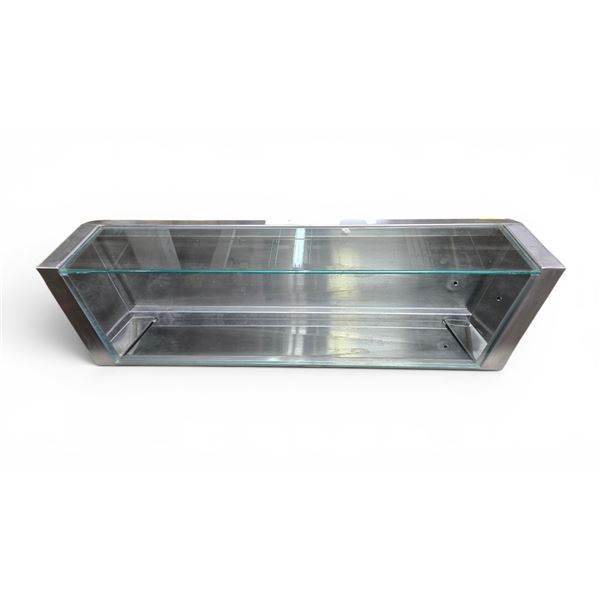 Commercial 4ft Stainless Steel Glass Countertop Display Case - approx. 4ft x 13" x 12"
