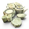 Image 1 : New Tea Set Satori Black & White - includes Tea pots/Plates/Creamer & Sugar Jar