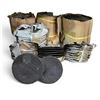 Image 1 : New Set of Japanese Round Carbonized Stone Decorative Restaurant Plates - approx. 90 pcs
