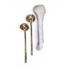 Image 1 : New Long Gold-Toned Soup Ladles w/ Decorative Chinese-Style Handles - x1 Bin (Not included), approx.