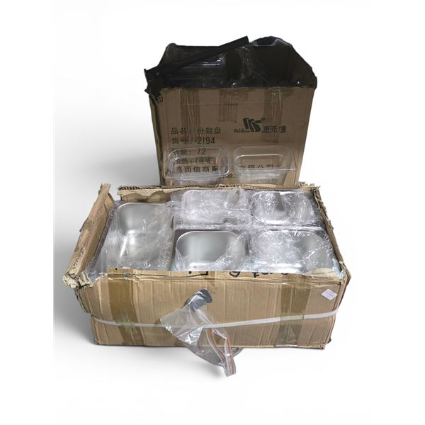 New Stainless Steel Commercial Food Storage Containers & Plastic Serving Containers - 2 Boxes, Vario