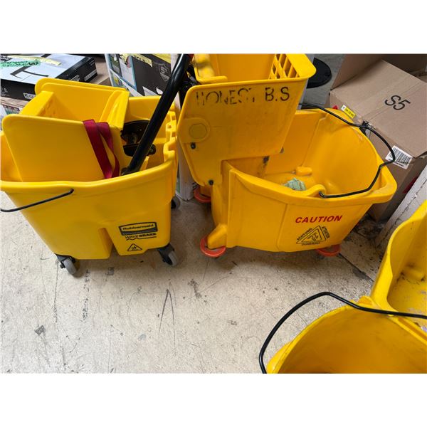 2 pc - Rubbermaid "Wave Brake" Mop Buckets