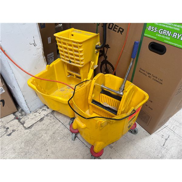 2 pc - Rubbermaid "Wave Brake" Mop Buckets