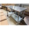 Image 1 : Stainless Steel Table on Castors w/ 1 Shelf - 60x24x39.5"