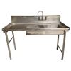 Image 1 : Stainless Steel Commercial Sink with Faucet, Approx. H44" x W60" x D33"