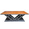 Image 1 : Large Wooden Top Desk with Metal Base, H31" x W84"
