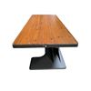 Image 2 : Large Wooden Top Desk with Metal Base, H31" x W84"