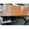 Image 5 : Large Wooden Top Desk with Metal Base, H31" x W84"