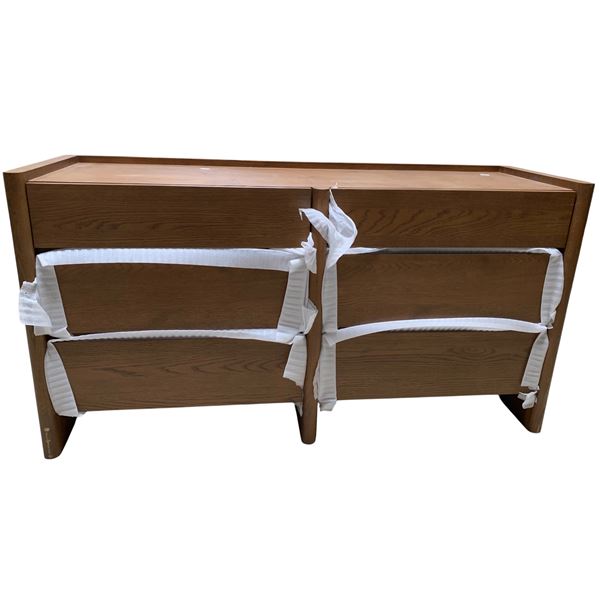 Article Torme 6-Drawer Double Dresser - Smoked Oak - RV: $1699 CAD (New - Dent on the right side)