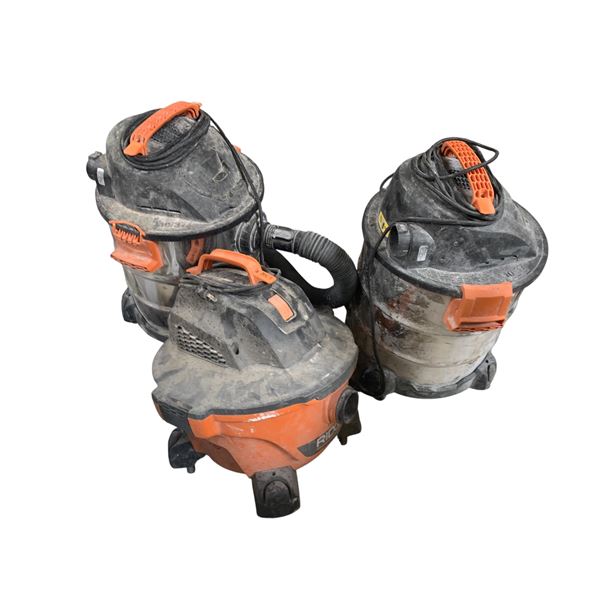 3-Pcs Ridgid Vacuums