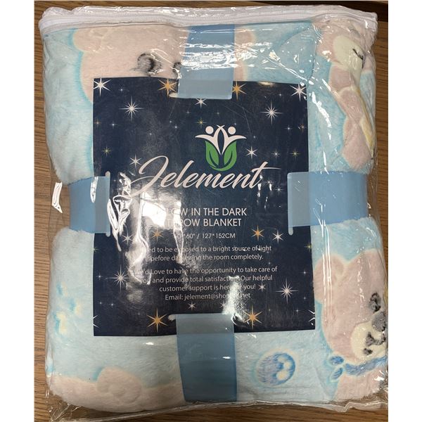 Group of 4 - New Jelement Glow in the Dark Throw Blanket (50" x 60")