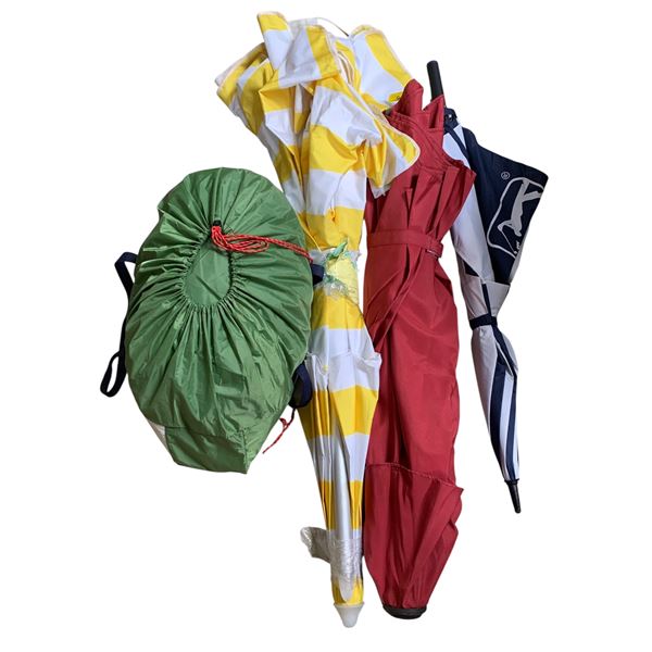 2-Pcs Patio Umbrellas (Approx. Length 44", without stand), 4-Person Dome Tent, PGA Tour Golf Umbrell