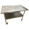 Image 1 : Restaurant Equipment Stainless Steel Rectangular Table on wheels