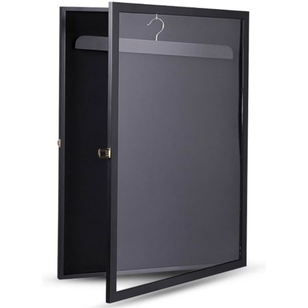 Sport Jersey Display Glass Case - includes an assorted small Mirror Square Display Case