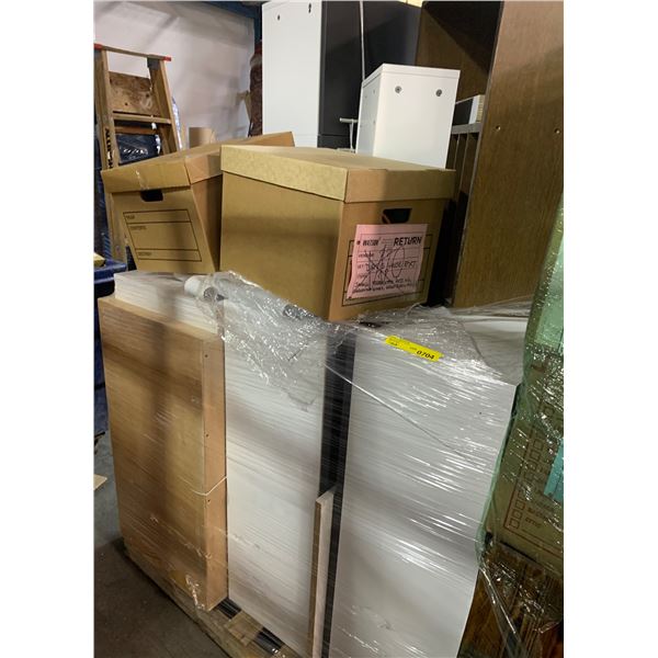 Movie Set Dec Pallet - includes wooden shelves, light fixtures & More