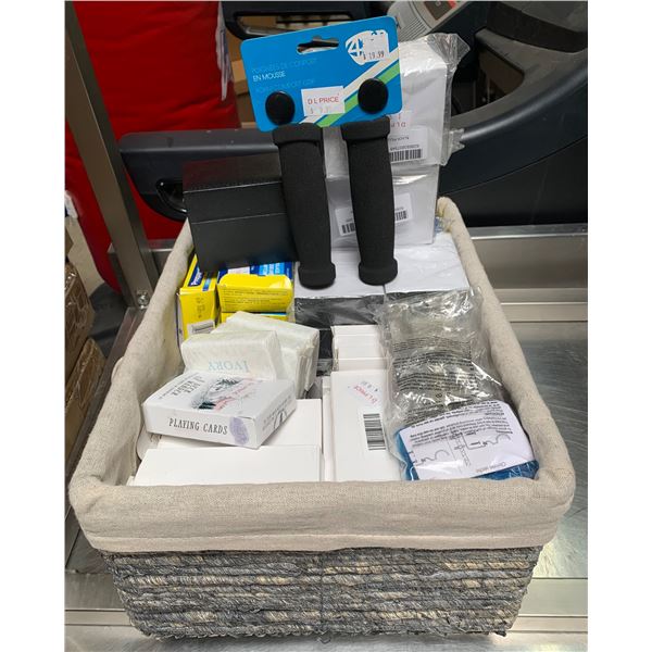 New Basket full of Assorted Items & Décor - includes Magnetic Hooks/ Watch Cushion Boxes & More