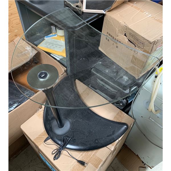 Glass Side Table USB