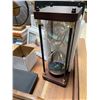 Image 3 : Mixed Home Office Decor - Wooden Tray, Gold Geometric Accent & Hourglass, Desk Clock, Picture Frames