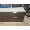 Image 2 : Group of 2 Furniture - includes a Mid-Century Glass Cabinet & Office Dual Storage Cabinet