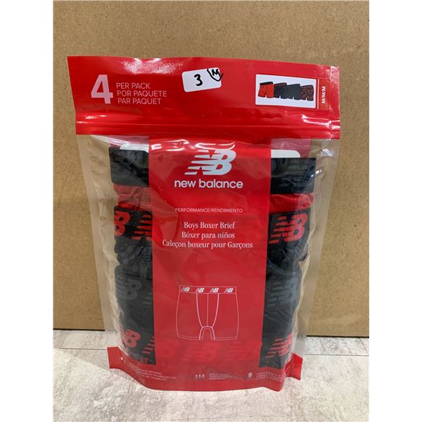 New Balance Kids Boxer Briefs Medium 4 Pack