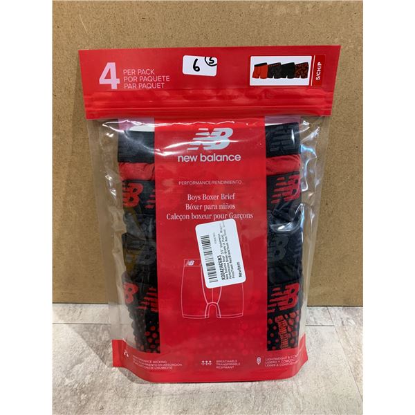 New Balance Kids Boxer Briefs Small 4 Pack