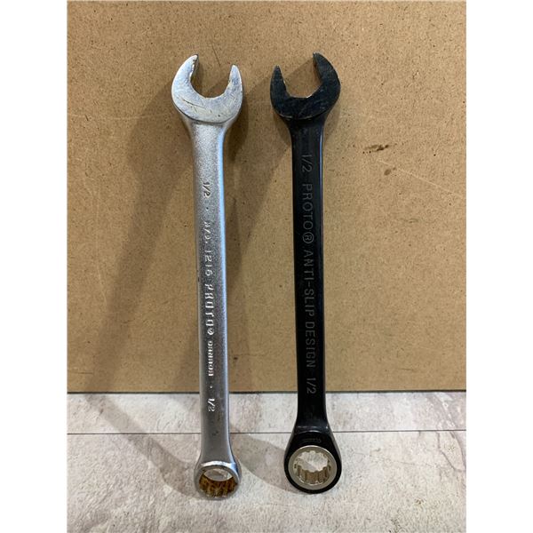 2 Proto 1/2 Inch Wrenches One With Ratchiting End